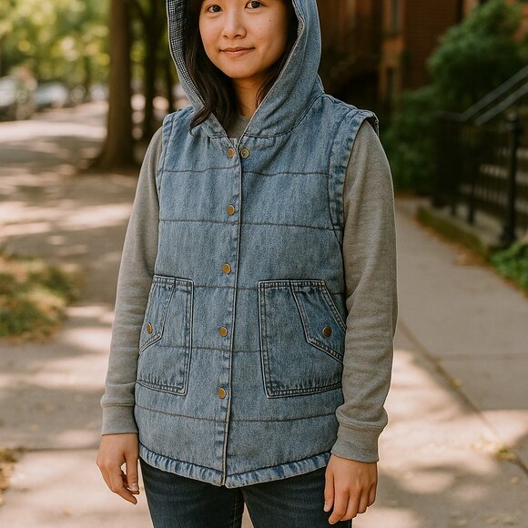 Demin size S/M vest NWOT - Picture 1 of 4